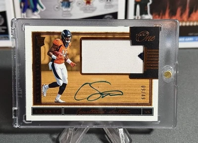 2018 Panini One Courtland Sutton Rookie Patch Auto /49 Sealed Denver Broncos #8 - Image 1 of 2