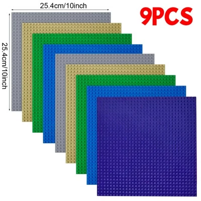 Baseplates 9 Pack Base Plates 32x32 Stud Building Base 10"×10" Building Board - Image 1 of 4