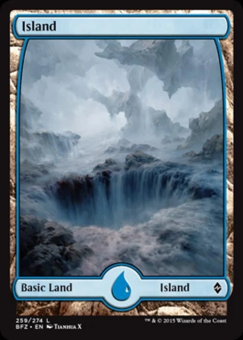 Island (259) (Full Art) -Foil Light Play MTG Battle for Zendikar - Image 1 of 1