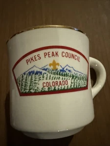 Ceramic Boy Scout Mug Pikes Peak Council Colorado Rocky Mountains BSA - Picture 1 of 6