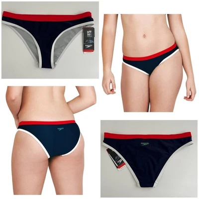 Speedo Hipster Bikini Swim Bottom Women's S in Red/White/Blue UPF 50 $40 NWT - Image 1 of 4