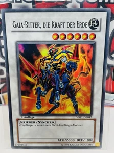 YUGIOH Super Rare Gaia Knight, The Fierce Knight 5DS1-EN042 1st Edition - Picture 1 of 2