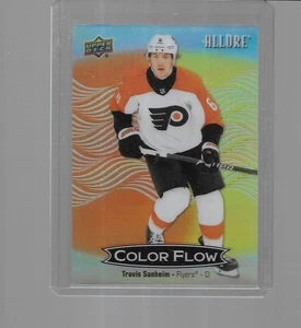 2024-2025 UD ALLURE HOCKEY COLOR FLOW ORANGE-YELLOW TRAVIS SANHEIM #CFL-55 - Picture 1 of 1