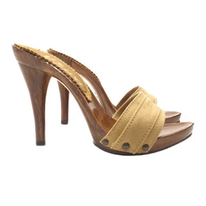 Zoccoli da donna Kiara Shoes OCRA Tacco 12 cm - Made in Italy - KM7101 OCRA - Imagen 1 de 7