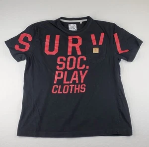 Our Gang Play Cloths Shirt Boys Large L Black Surveillance Society Graphic READ - Picture 1 of 15