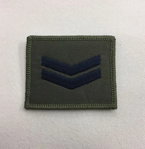Corporal Green Rank Badge, Cpl 2 Bar Stripe Army MTP Military Patch, Hook & Loop - Picture 1 of 1