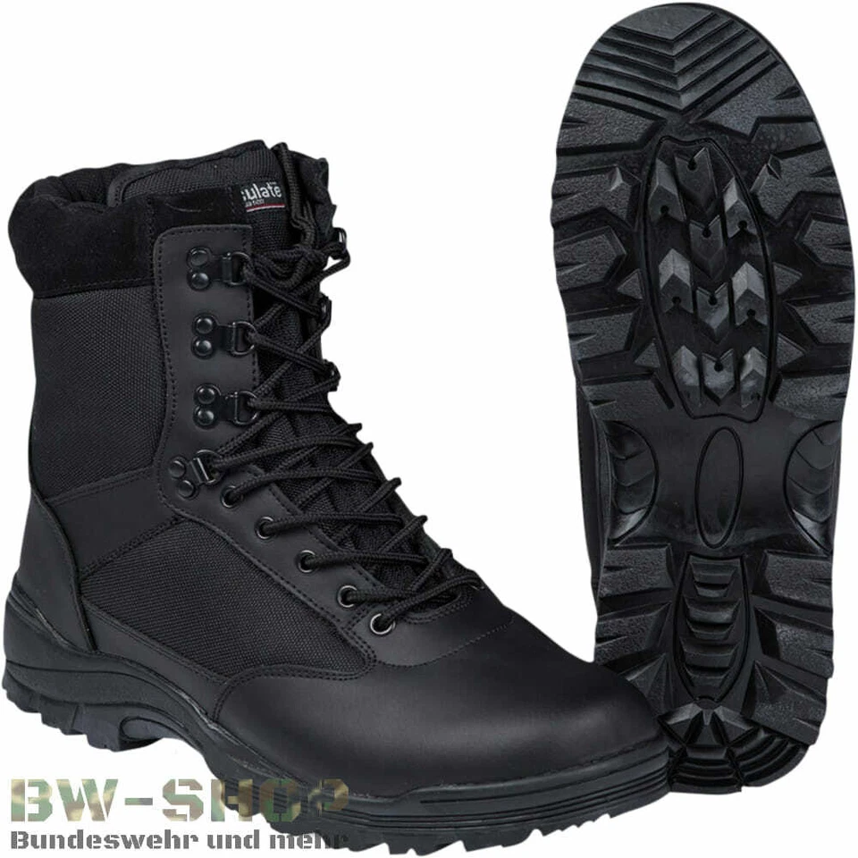 SECURITY TACTICAL STIEFEL SWAT BOOT SCHWARZ ARMY TREKKING OUTDOOR ARBEITSSTIEFEL - Bild 1 von 1