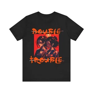 Asian Manga Samurai Girls Portrait T-shirt, Onna-musha Illustration Tee, Unisex - Picture 1 of 168