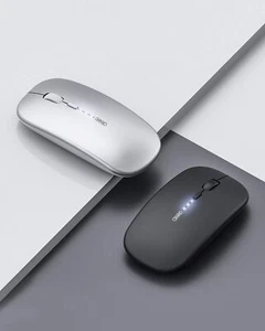 Mouse wireless, inphic Slim Silent Click ricaricabile 2,4 G mouse cordless 1600 DP - Foto 1 di 14