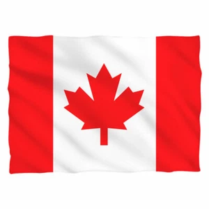 Funda de almohada estampada por sublimación con tinte de bandera canadiense - Imagen 1 de 1