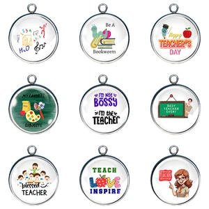 Teacher / Back to School 2 - Glass Cabochon Charms - Picture 1 of 20