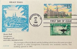 KMC Venture UX128 Healy Hall Georgetown U DC Combo Postal Card  - Picture 1 of 1