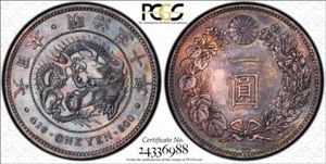 J140 1897 M30 Japan Yen PCGS Genuine. Very nice toned - Picture 1 of 7