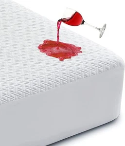 100% Waterproof Mattress Protector Bamboo 3D Air Fabric Deep Fitted Pocket Cover - Picture 1 of 8