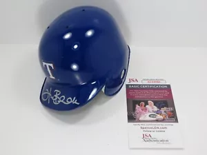 HANK BLALOCK SIGNED TEXAS RANGERS MINI RIDDELL BATTING HELMET JSA COA - Picture 1 of 6