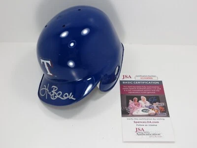 HANK BLALOCK SIGNED TEXAS RANGERS MINI RIDDELL BATTING HELMET JSA COA - Image 1 of 4