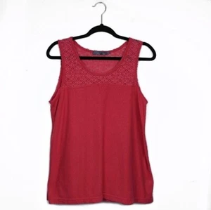 PrAna Cassi Tank Heather Jersey Strick Spitze High-Low Saum DEFEKT Damen XL - Bild 1 von 8