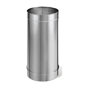 Tubo de pared única de acero inoxidable DuraBlack de 8" x 12" - 8DBK-12SS - Imagen 1 de 2