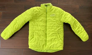Eddie Bauer Boys Kids L / 14 Puffer Jacket Kids Fluorescent Green Safety - Picture 1 of 11