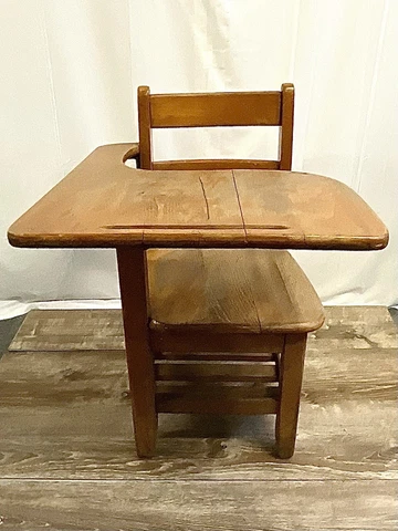 1940s Vintage Wooden School Desk Chai Cover