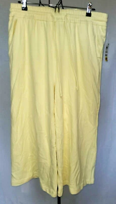 Pantalones deportivos para mujer INC amarillo caramelo limón talla XL pierna ancha elásticos T7-132 Foto 1 de 3