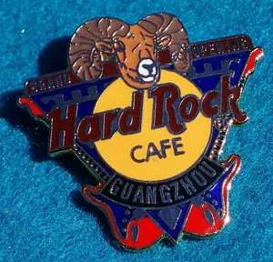 RARE GUANGZHOU CHINA *GRAND OPENING* RAM'S HEAD 1996 Hard Rock Cafe PIN - Picture 1 of 1