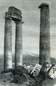 Greece, ruins of Nemea...Antique Engraving 1877 - Picture 1 of 2