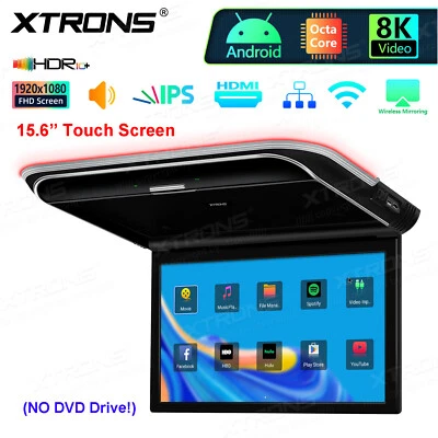 15.6" Car Roof Monitor Overhead Android 8-Core 2+32GB IPS Touch Screen HDMI WiFi - Image 1 of 4