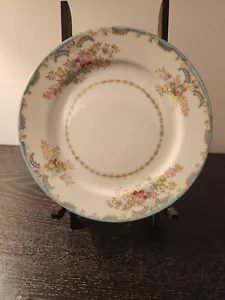 Vintage Kongo STS China Salad/luncheon Plate Hand Painted KON50 Blue 7.5” - Foto 1 di 5