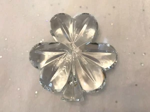 WATERFORD CRYSTAL SHAMROCK HAND COOLER ~ PAPERWEIGHT - Picture 1 of 4