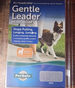 GENTLE LEADER Quick Release COLLAR MED PREMIER/Dog Leash/Collar Pets Silver - Picture 1 of 9