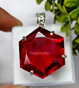 Best Quality  105+ Ct Red Topaz German Silver Solitaire Fancy Cut Gemstone - Picture 1 of 5