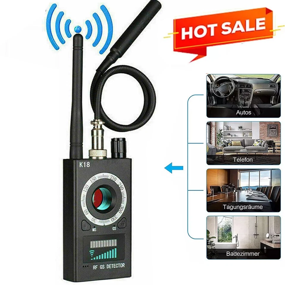 KAMERA AUFSPÜRGERÄT WANZEN FINDER DETEKTOR RF SPY BUG GSM GPS 1MHz-8000MHz DE - Bild 1 von 4