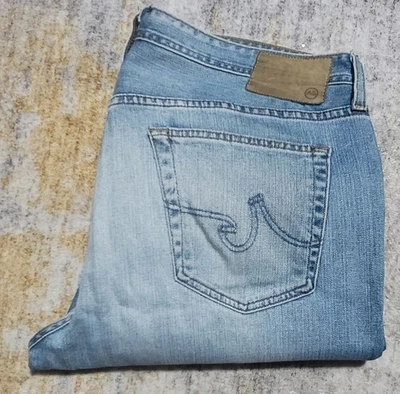 Pantalones de mezclilla para hombre Ag Jeans Everett ajustados rectos de 5 bolsillos de algodón elástico talla 36 X 29 Foto 1 de 4