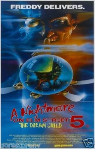 A NIGHTMARE ON ELM STREET 5 THE DREAM CHILD Movie Poster Horror Freddy Krueger - Picture 1 of 1