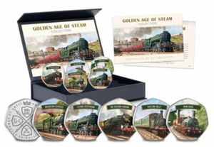 Juego de monedas The Golden Age of Steam Trains - Locomotoras a vapor de Gran Bretaña - Imagen 1 de 8