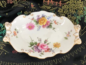 ROYAL CROWN DERBY Posies Roses 6" OVAL TRAY Handled Sweet Meat Candy Nut Dish - Foto 1 di 4