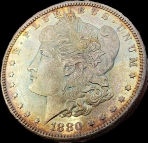 1880 -S $1 Morgan Silver Dollar . Superb GEM-BU. Nice Tonning  - Picture 1 of 3