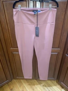New. Ladies Rachel Zoe leggings size L Rose Pink Side Pocket Slimming - Picture 1 of 11