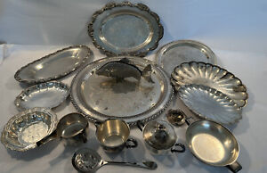 Lot of Antique Vintage Silver Plated Victorian and Misc Serving Pieces