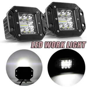 2x5"Flush Mount LED Cube Pods Lights Backup Reverse Front Rear Bumper Fog Lights - Picture 1 of 11