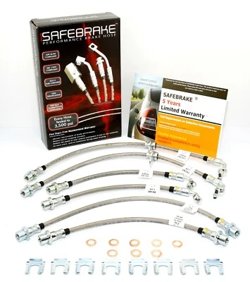 Fits Lexus LX470 4.7L V8 UZJ100 (Standard Height) - SAFEBRAKE Performance Hoses - Image 1 of 4