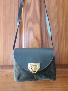 Vintage Nina Ricci Green Suede Crossbody Paris  - Picture 1 of 12