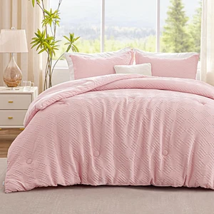 Waffle Comforter Queen Size - Super Soft Embossed Design Comforter Set 3 Pieces, - Picture 1 of 7