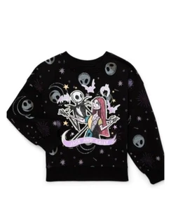 Nightmare Before Christmas Jack Skellington And Sally Sweatshirt Girls 14/16 - Picture 1 of 2