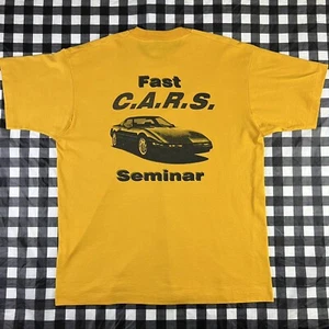 Camiseta vintage Corvette C4 Fast Cars seminario concesionario carreras punta única años 90 - Imagen 1 de 7