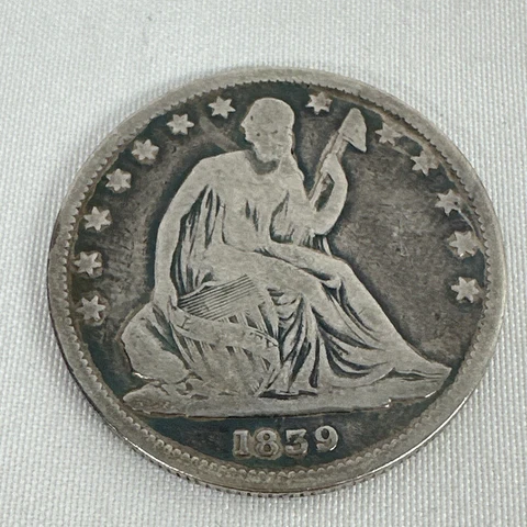 1839 Seated Liberty Half Dollar Cover