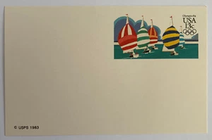 US. UX100. 13c. Olympics 84, Yachting. Postal Card. MNH. 1983 - Set of 2 - Picture 1 of 1