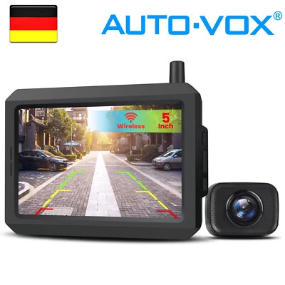 AUTO-VOX W7 Kabellos Digital Rückfahrkamera + 5" HD LCD-Monitor Einparkhilfe Set - Bild 1 von 4