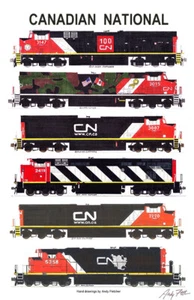 Póster Canadian National Motive Power 11"x17" firmado por Andy Fletcher - Imagen 1 de 1